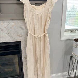 Grade and Gather Cream Crop Square Neckline Women's Jumper